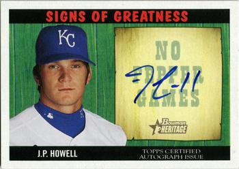 2005 Bowman Heritage - Signs of Greatness #SG-JH J.P. Howell Front