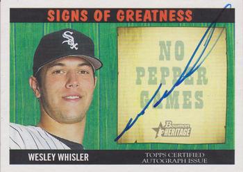 2005 Bowman Heritage - Signs of Greatness #SG-WW Wes Whisler Front