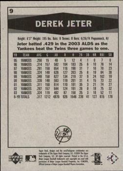 2004 Upper Deck Vintage #9 Derek Jeter Back