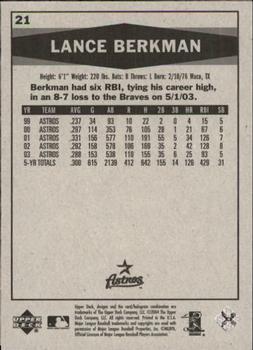 2004 Upper Deck Vintage #21 Lance Berkman Back