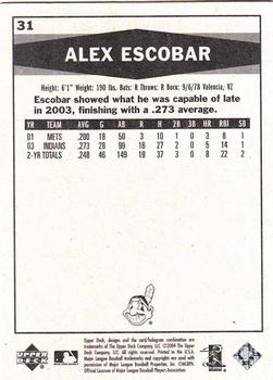 2004 Upper Deck Vintage #31 Alex Escobar Back