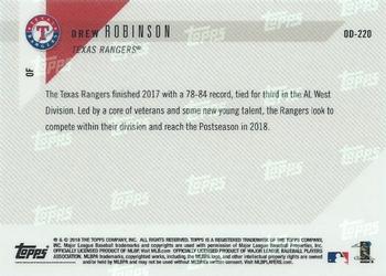 2018 Topps Now Road to Opening Day Texas Rangers #OD-220 Drew Robinson Back