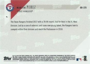 2018 Topps Now Road to Opening Day Texas Rangers #OD-225 Martin Perez Back