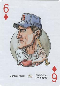 2006 Hero Decks Boston Red Sox Baseball Heroes Playing Cards #6♦ Johnny Pesky Front