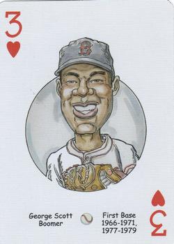 2006 Hero Decks Boston Red Sox Baseball Heroes Playing Cards #3♥ George Scott Front