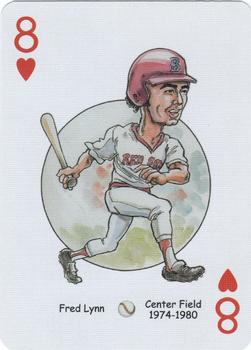 2006 Hero Decks Boston Red Sox Baseball Heroes Playing Cards #8♥ Fred Lynn Front