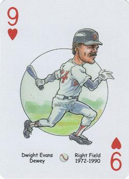 2006 Hero Decks Boston Red Sox Baseball Heroes Playing Cards #9♥ Dwight Evans Front