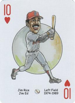 2006 Hero Decks Boston Red Sox Baseball Heroes Playing Cards #10♥ Jim Rice Front