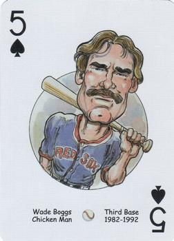 2006 Hero Decks Boston Red Sox Baseball Heroes Playing Cards #5♠ Wade Boggs Front