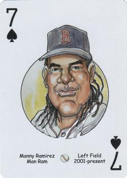 2006 Hero Decks Boston Red Sox Baseball Heroes Playing Cards #7♠ Manny Ramirez Front