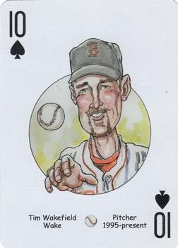 2006 Hero Decks Boston Red Sox Baseball Heroes Playing Cards #10♠ Tim Wakefield Front