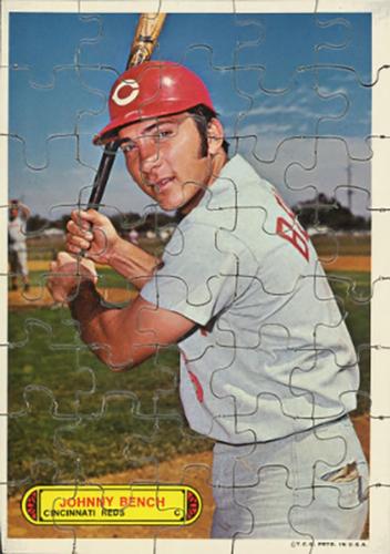 1974 Topps Jigsaw Puzzles #NNO Johnny Bench Front