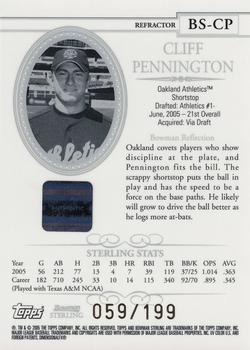 2005 Bowman Sterling - Refractors #BS-CP Cliff Pennington Back