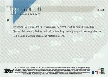 2018 Topps Now Road to Opening Day Tampa Bay Rays #OD-49 Brad Miller Back