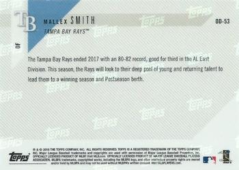 2018 Topps Now Road to Opening Day Tampa Bay Rays #OD-53 Mallex Smith Back