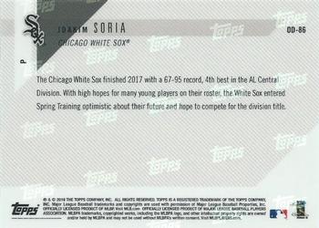 2018 Topps Now Road to Opening Day Chicago White Sox #OD-86 Joakim Soria Back