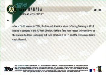 2018 Topps Now Road to Opening Day Oakland Athletics #OD-188 Sean Manaea Back