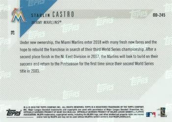 2018 Topps Now Road to Opening Day Miami Marlins #OD-245 Starlin Castro Back