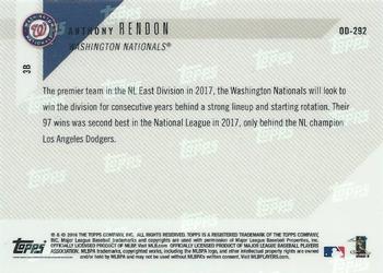 2018 Topps Now Road to Opening Day Washington Nationals #OD-292 Anthony Rendon Back