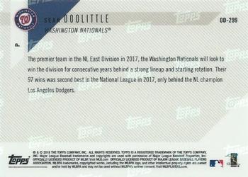 2018 Topps Now Road to Opening Day Washington Nationals #OD-299 Sean Doolittle Back