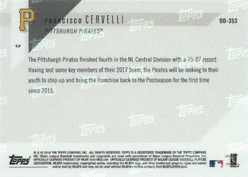 2018 Topps Now Road to Opening Day Pittsburgh Pirates #OD-353 Francisco Cervelli Back