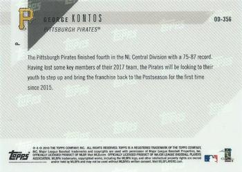 2018 Topps Now Road to Opening Day Pittsburgh Pirates #OD-356 George Kontos Back