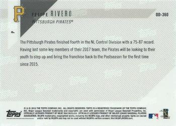 2018 Topps Now Road to Opening Day Pittsburgh Pirates #OD-360 Felipe Rivero Back