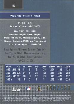 2005 Bowman's Best - Blue #6 Pedro Martinez Back