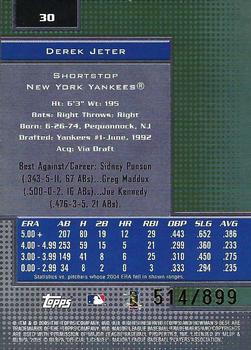 2005 Bowman's Best - Green #30 Derek Jeter Back