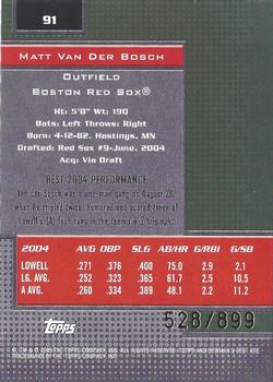 2005 Bowman's Best - Green #91 Matt Van Der Bosch Back