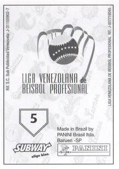 2008 Panini Album Historico 1946-2008 (LVBP Venezuela) Stickers #5 Equipo Vargas 1946 Back