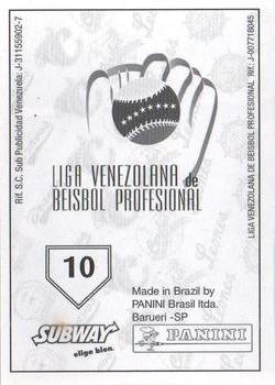 2008 Panini Album Historico 1946-2008 (LVBP Venezuela) Stickers #10 Equipo Venezuela 1946 Back