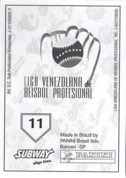 2008 Panini Album Historico 1946-2008 (LVBP Venezuela) Stickers #11 Equipo Magallanes 1946 Back