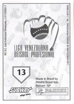 2008 Panini Album Historico 1946-2008 (LVBP Venezuela) Stickers #13 Estadio San Agustin Back