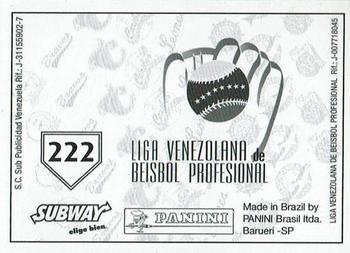 2008 Panini Album Historico 1946-2008 (LVBP Venezuela) Stickers #222 Pat Hentgen Back