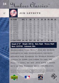 2004 Upper Deck Yankees Classics #34 Jim Leyritz Back
