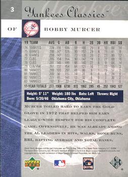 2004 Upper Deck Yankees Classics #3 Bobby Murcer Back