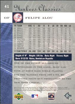 2004 Upper Deck Yankees Classics #41 Felipe Alou Back