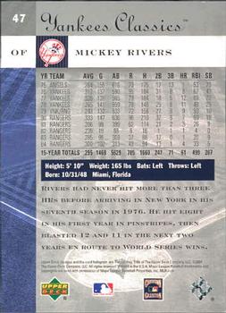 2004 Upper Deck Yankees Classics #47 Mickey Rivers Back