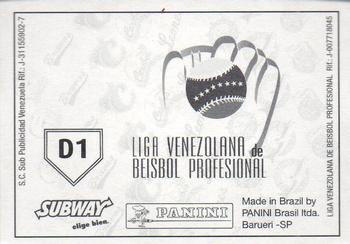 2008 Panini Album Historico 1946-2008 (LVBP Venezuela) Stickers - Team Stickers #D1 Cardenales B.B.C. Back