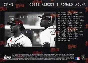 2018 Topps On-Demand Black & White - Candid Moments #CM-7 Ronald Acuna / Ozzie Albies Back