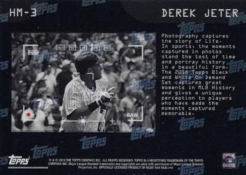 2018 Topps On-Demand Black & White - Historical Moments #HM-3 Derek Jeter Back