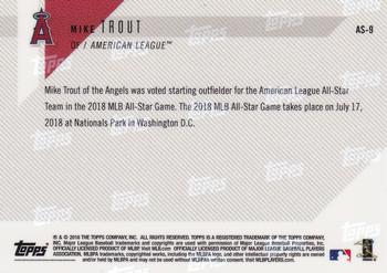 2018 Topps Now American League All-Star Team #AS-9 Mike Trout Back