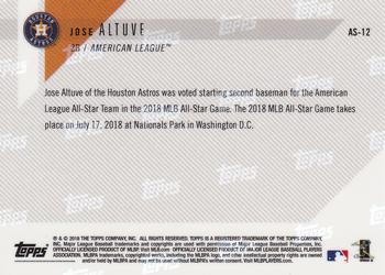 2018 Topps Now American League All-Star Team #AS-12 Jose Altuve Back