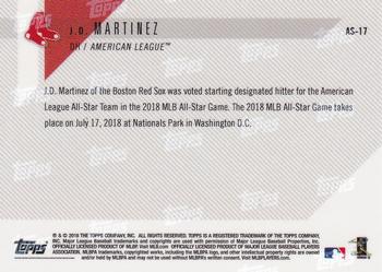 2018 Topps Now American League All-Star Team #AS-17 J.D. Martinez Back
