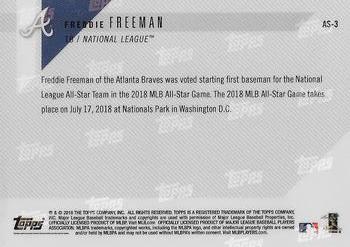 2018 Topps Now National League All-Star Team #AS-3 Freddie Freeman Back