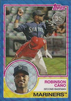 2018 Topps - 1983 Topps Baseball 35th Anniversary Chrome Silver Pack Blue Wave Refractor #72 Robinson Cano Front