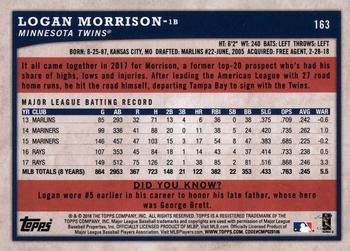 2018 Topps Big League - Gold #163 Logan Morrison Back