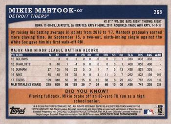 2018 Topps Big League - Gold #268 Mikie Mahtook Back