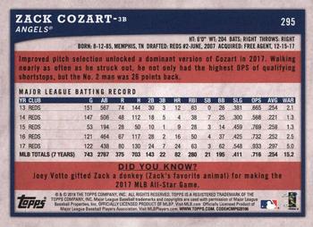 2018 Topps Big League - Gold #295 Zack Cozart Back